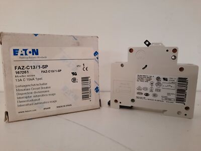 Eaton NSB FAZ-C13/1-SP Miniature Circuit Breakers (MCBs) FAZ 1P 13A 120/240V 50/