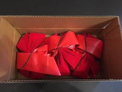 Samuel Adams Boston Lager Beer Red Velvet Christmas Wreath or Gift Bows