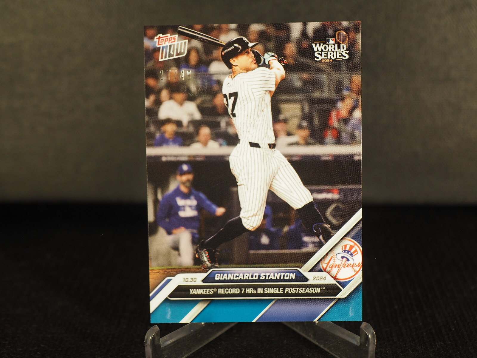 Topps ジャンカルロ スタントン Giancarlo Stanton 7 HRs Post 2024 MLB Topps NOW Card 879