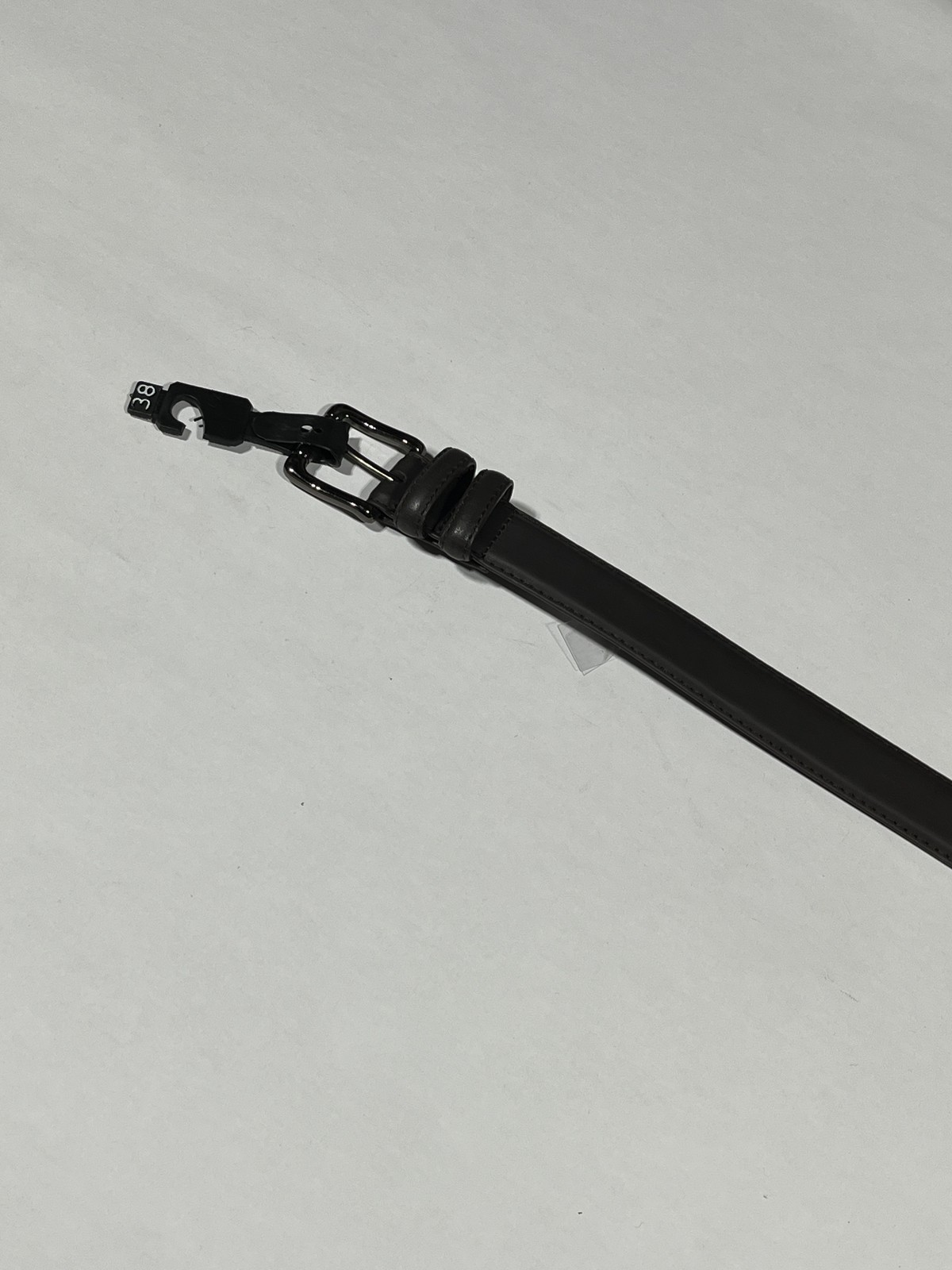 Mens Unbranded Black Genuine Leather Belt Size 47 NEW