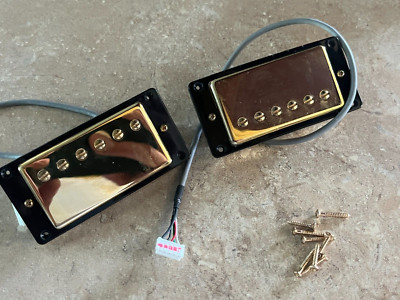 set Epiphone ProBucker Les Paul Custom Pro guitar pickups chrome gold Pro Bucker