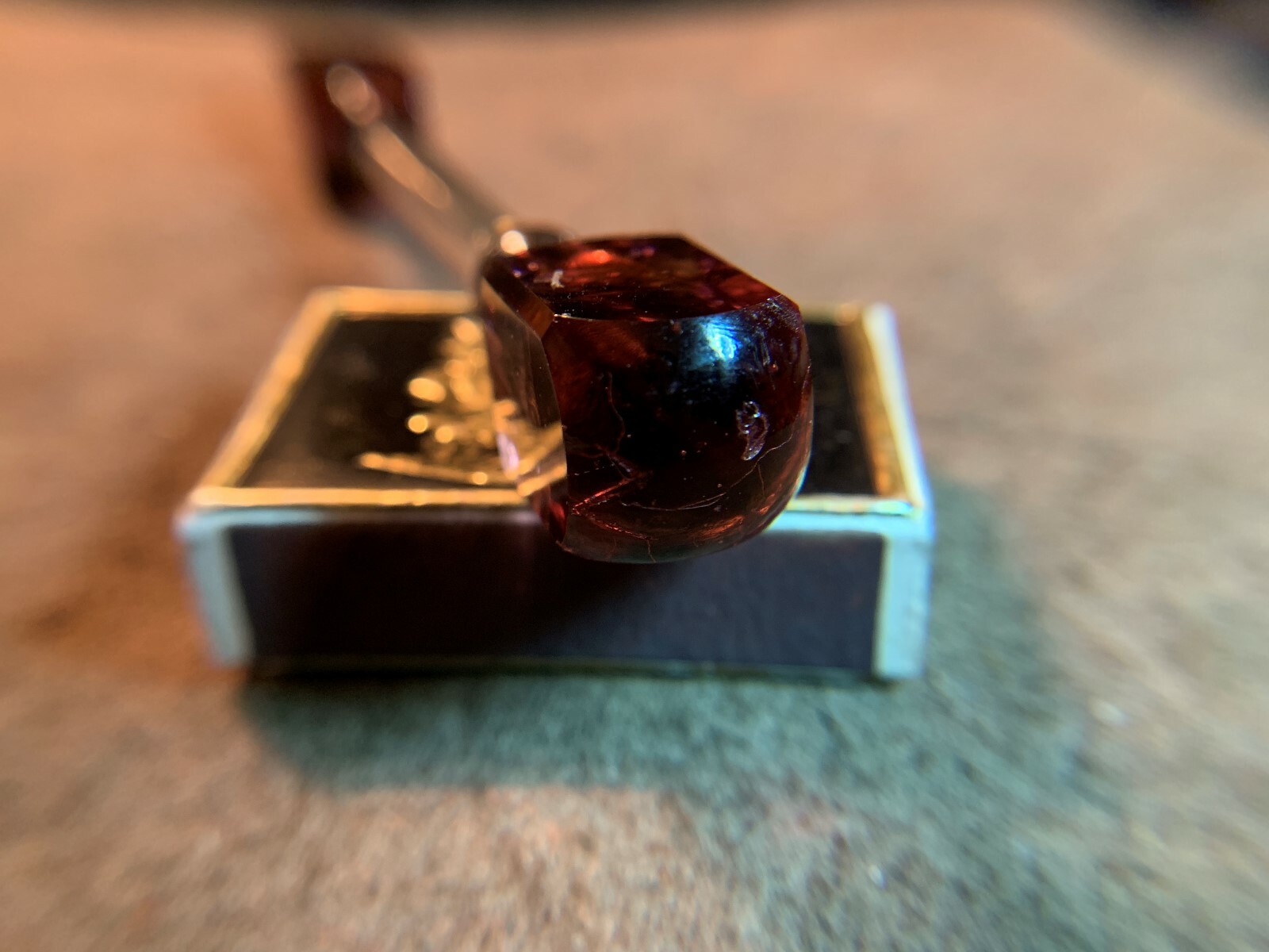 Rare Wisteria and Clear Glass Knife Rest