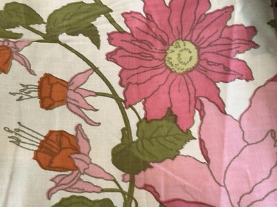 Vintage 1970s 1980s Chatham Fabric Robert Lester For Bassett Mcnab 3/4 Yard