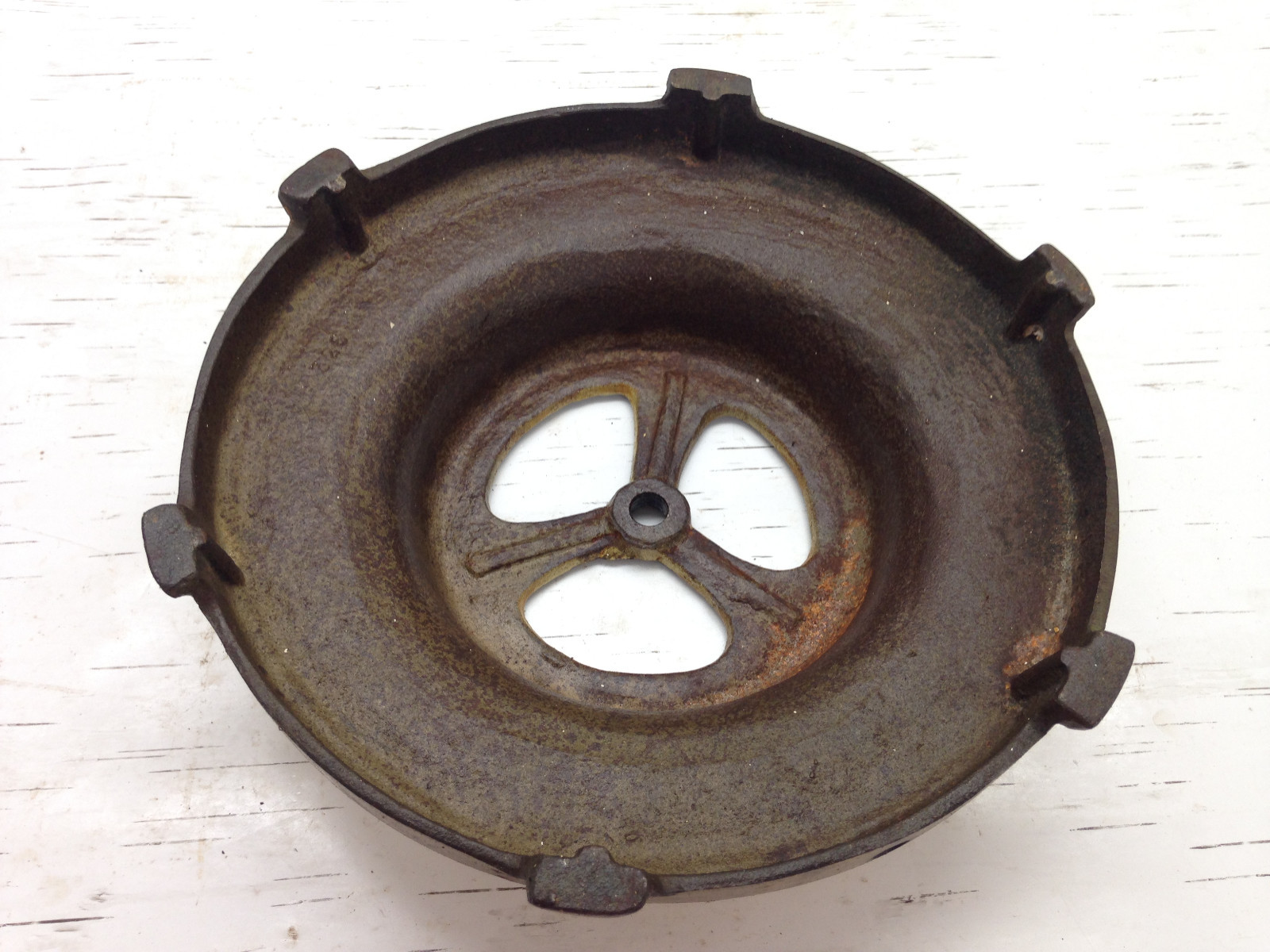 Antique Cast Iron Floor Lamp Base 6 Footed for Parts Repair Salvage