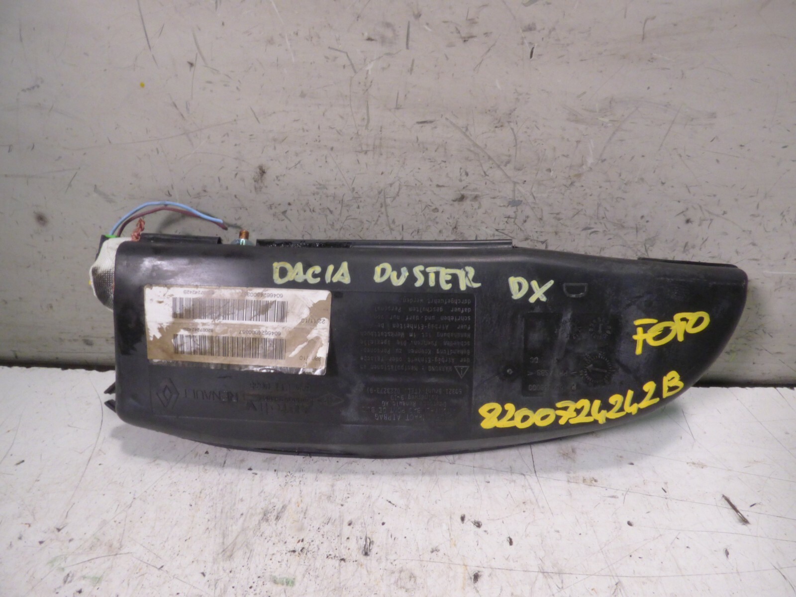 Carica airbag sedile anteriore destra DACIA DUSTER 2011 8200724242B