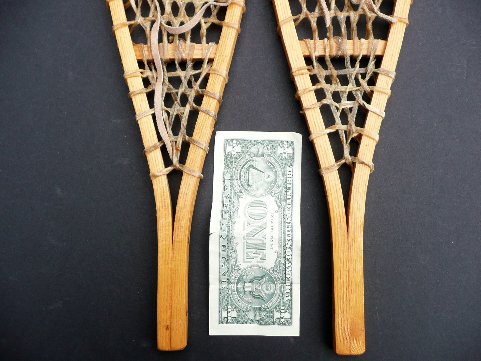 VERY SMALL Indian Made Snowshoes Salesman Sample 20 x 4.5 FREE SHIP