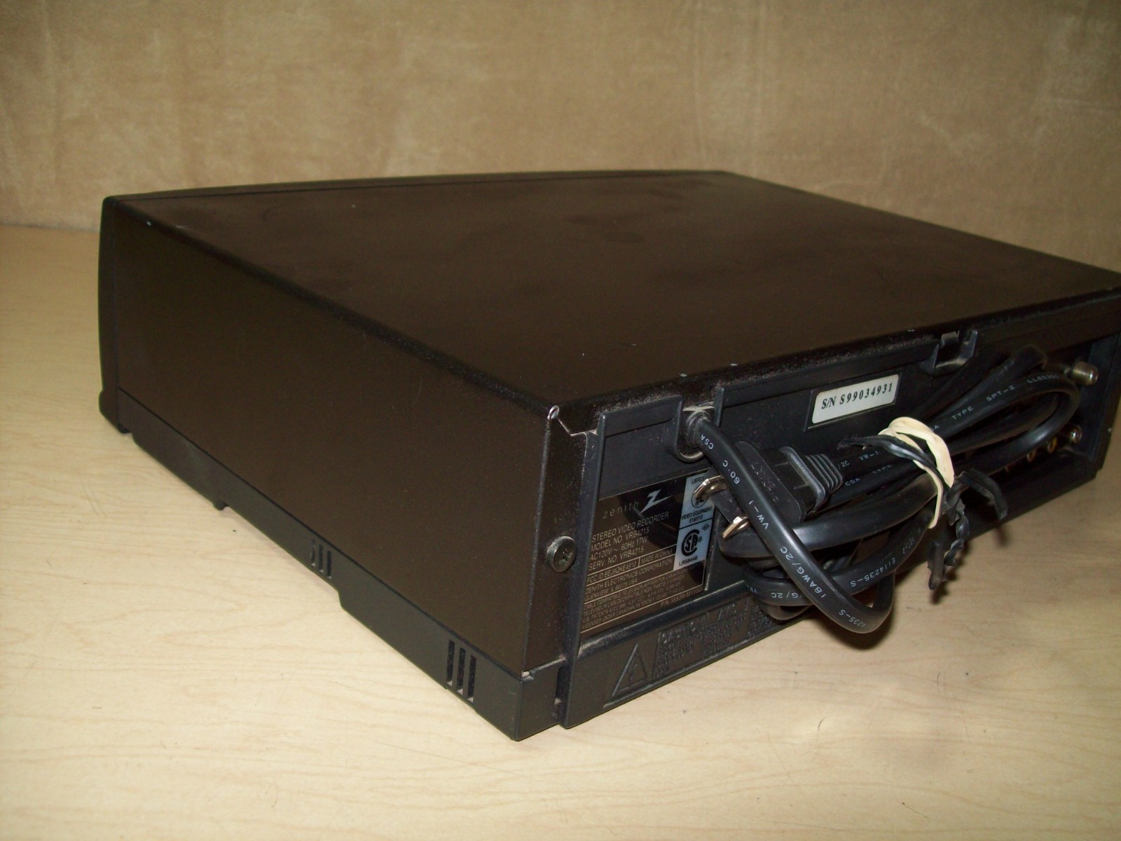 Vintage~Zenith VHS~VCR~Player~Model: VRB4215~Tested~