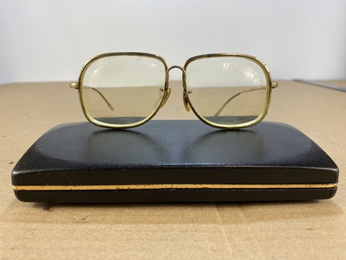 Vintage Square 1/30 10k Gold Plate Aviator Style Adult Glasses Frames Grandpa
