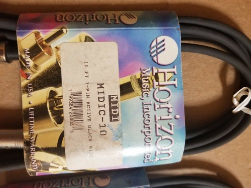 (3) Low Noise Balance Microphone Cable Horizon MIDIC-10 HORIZON 10 ft