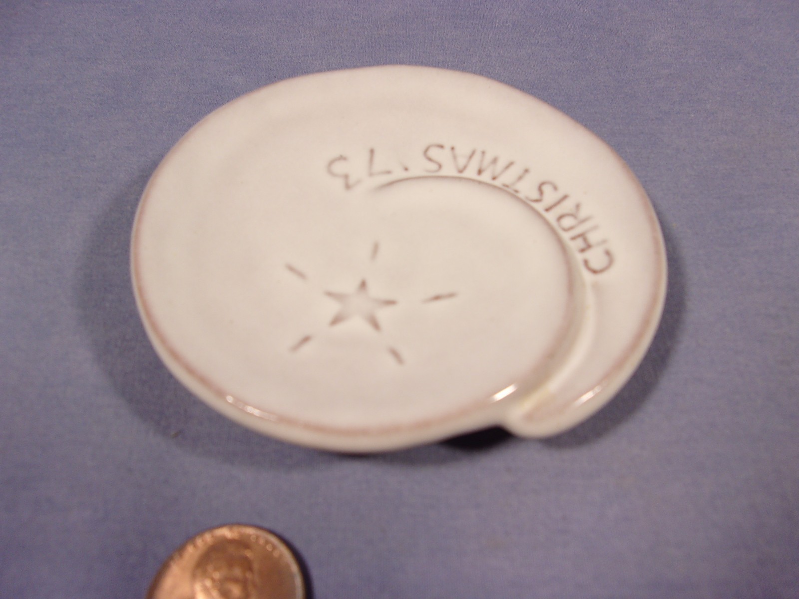 Vintage Frankoma  Pottery, 1973 Christmas Card, Spiral To Heaven, White Sand