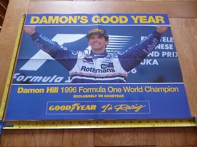 DAMON HILL 1996 FORMULA ONE WORLD CHAMPION GOODYEAR F1 AUTOSPORT POSTER