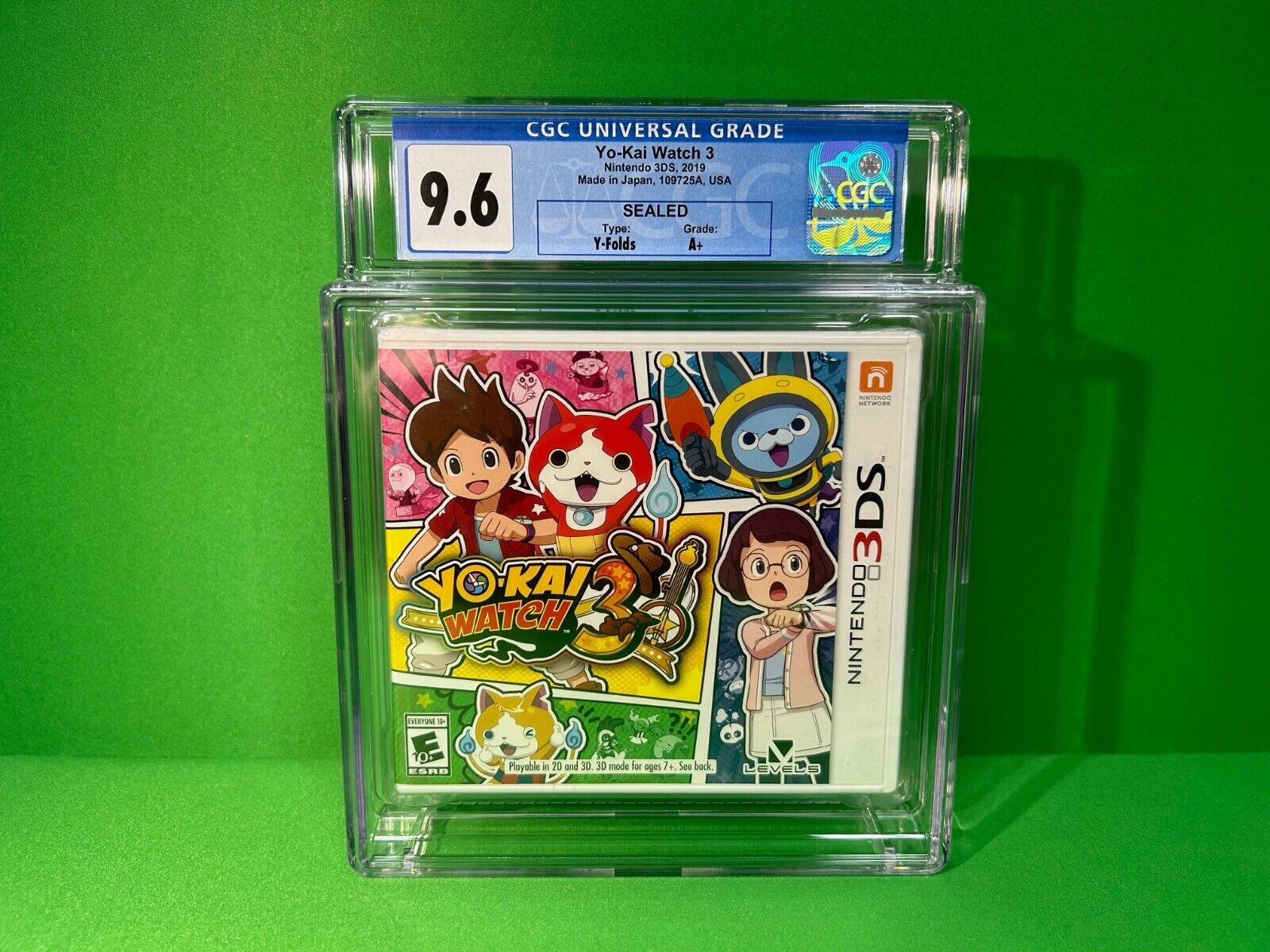 CGC Graded 9.6 A+ Yokai Watch 3 Factory Sealed Nintendo 3DS CGC Graded 9.6 A+ Yokai Watch 3 Factory Sealed Nintendo 3DS