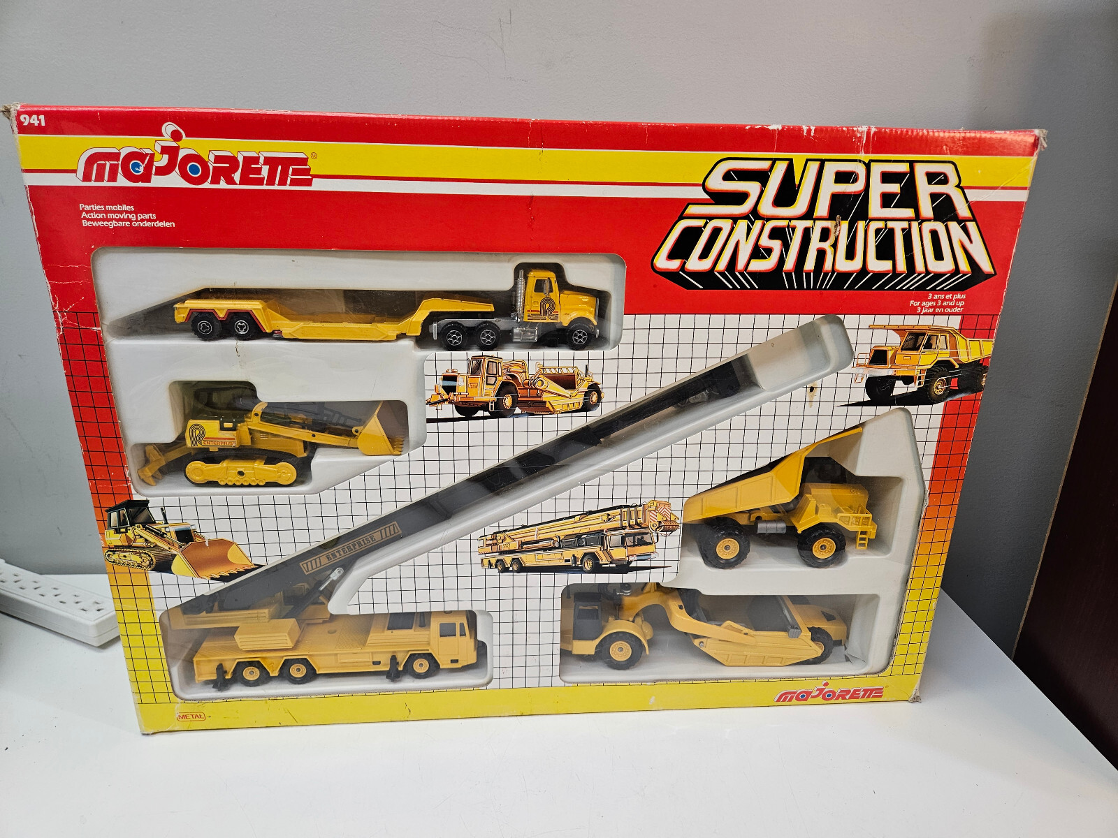 Majorette 941 - SUPER CONSTRUCTION Set Enterprise - Crane