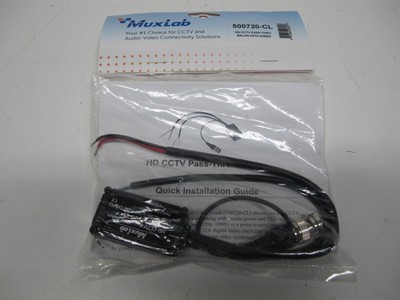 MuxLab 500720-CL HD CCTV Pass-Thru Balun with Wires