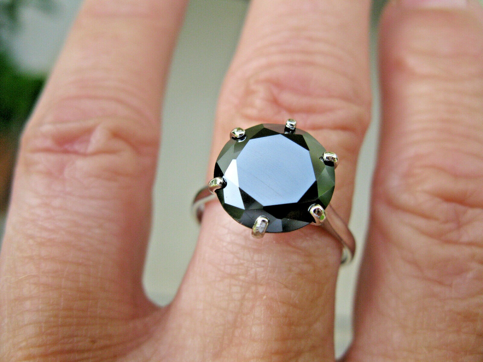 Pre-owned Real Black Diamonds Inc 5.0ct Real Black Diamond Ringappraisalfree Diamond Tester Sizes 4,5,6,7,8,9,10