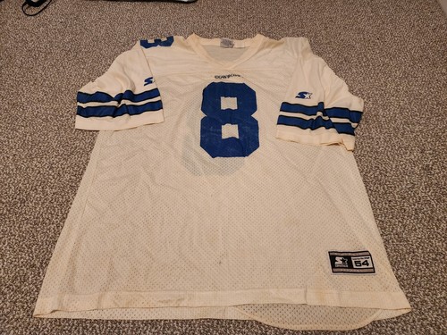 AIKMAN 8 ホワイト シャツ VTG Troy Aikman #8 Dallas Cowboys Starter White Jersey Men's