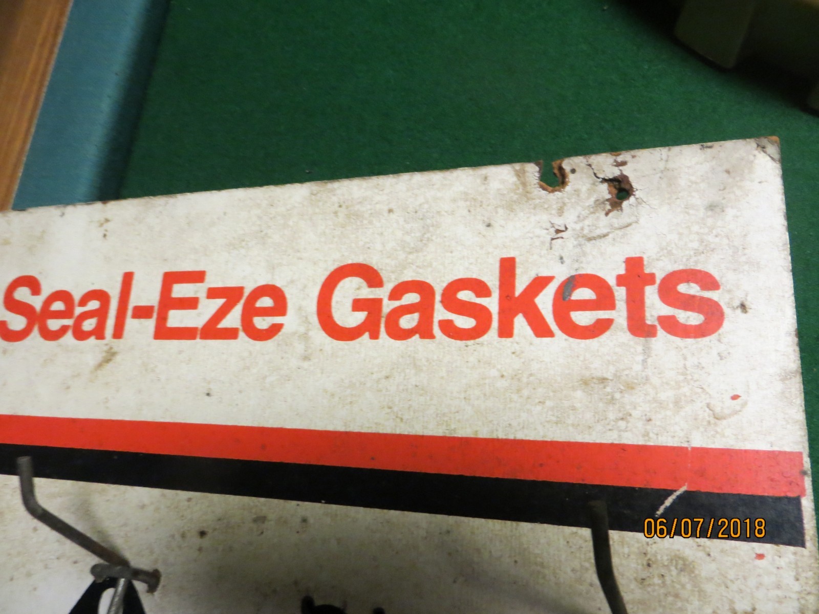 Gates seal eze gaskets auto display rack fiber board wall hanger auto shop sign