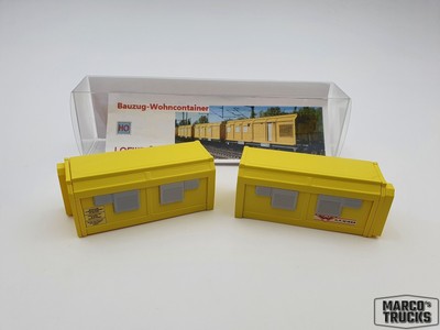Loewe Cargo-Set (A) from 2 Living containers ''WIEBE'' / HO, 2 x 70 mm 1:87 /LW137