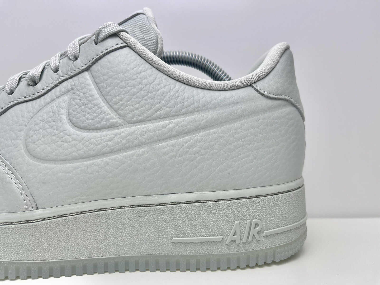 light grey force 1 leather 2 trainers
