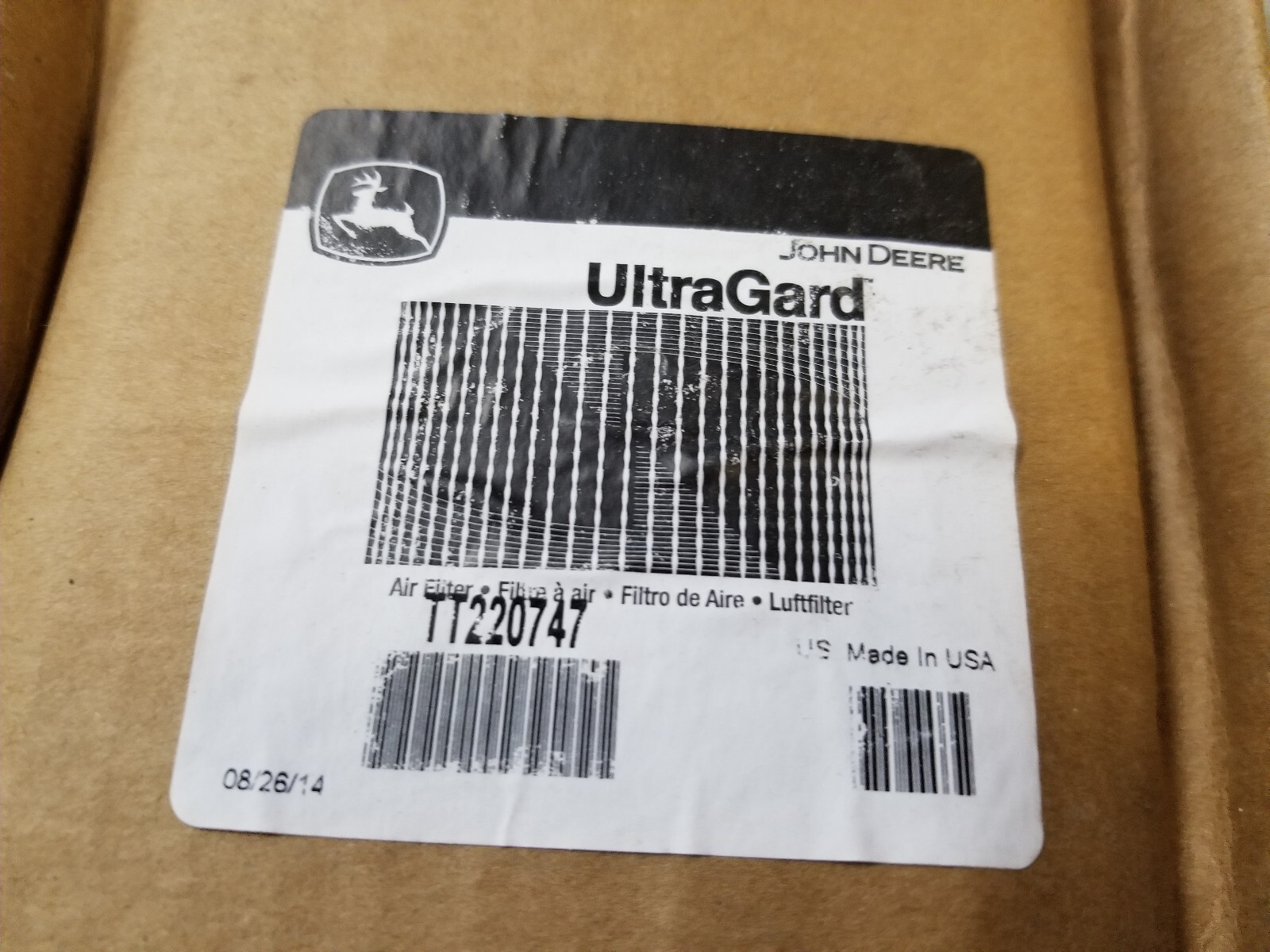 JOHN DEERE AIR FILTER TT220747 - Picture 1 of 4