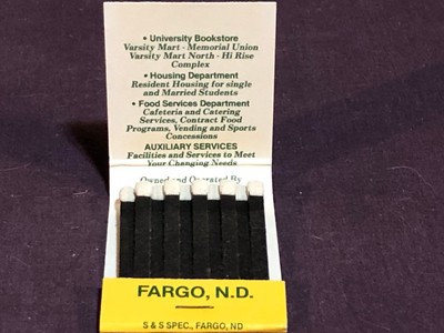 Matchbook NDSU Fargo ND 1983 Football National Champs