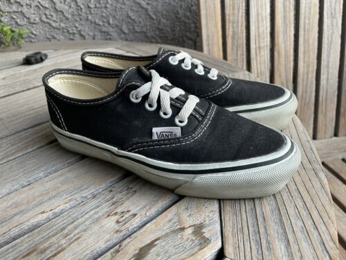 Vintage Vans Authentic Black White Made In USA Men's Size Vintage Vans Authentic Black White Made In USA Men's Size