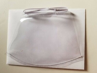 FACE MASK FOR KIDS.  TRANSPARENT  CLEAR VINYL.  ONE SIZE.
