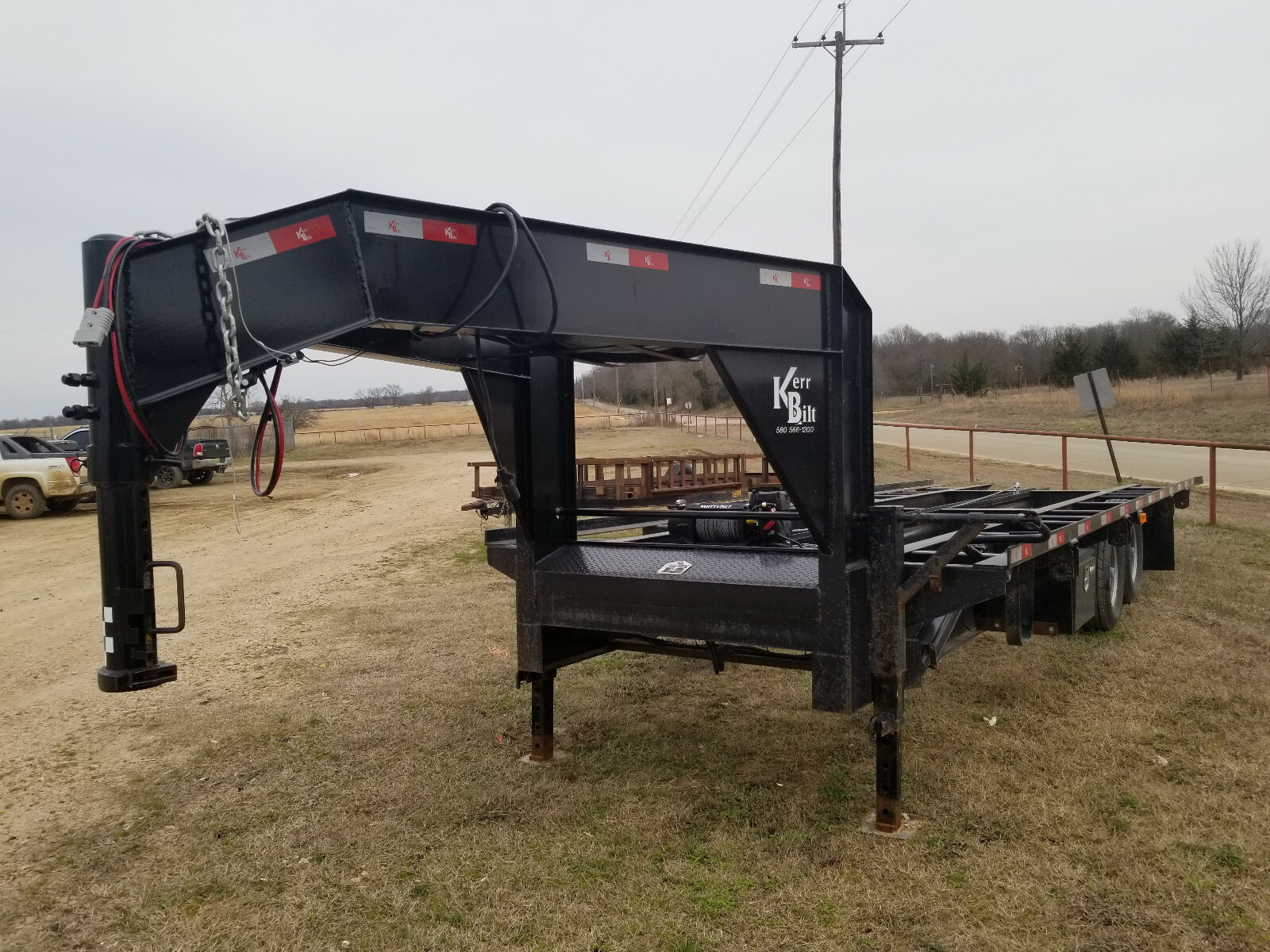 USED- 2018 KERRBILT 24' Gooseneck Container Trailer to Haul Empty Containers