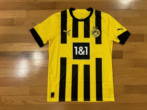 PUMA - ドーハモデル青と白専用 Puma Authentic Borussia Dortmund 2022-2023 Soccer Jersey