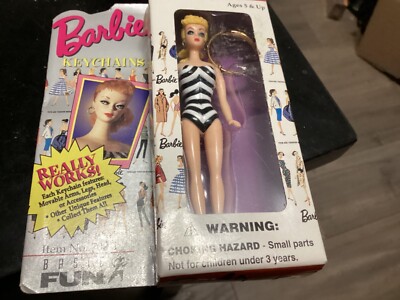 VTG BARBIE Keychain Mattel Basic Fun in Swimsuit