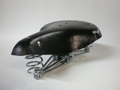 Selle Lepper En Cuir Blanc – Pour Vélo Vintage (Bianchi, Legnano, Etc.)