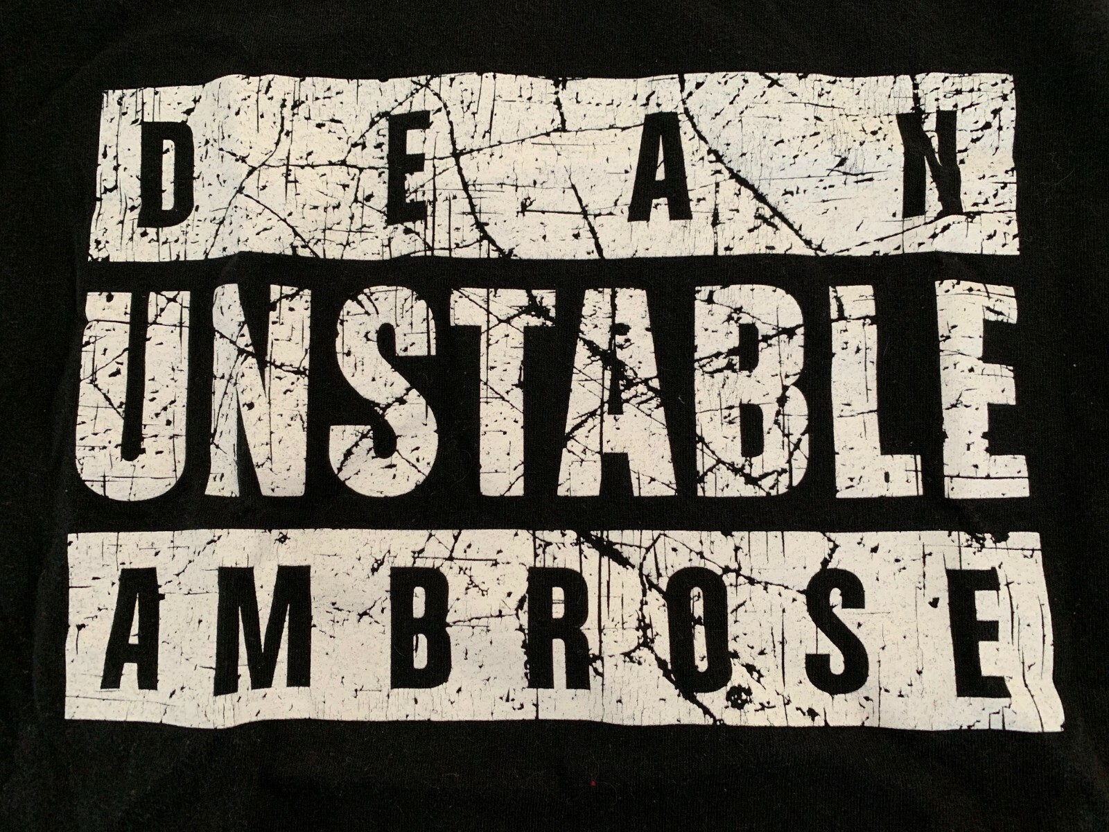Dean Ambrose Unstable T-Shirt S Small DA Logo WWE NXT The