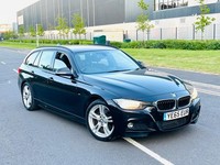 2015/65 BMW 320D M SPORT TOURING ESTATE 6 SPEED-BLACK/BLACK LEATHER-LOVELY CAR!!