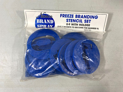 Nasco Freeze Branding Stencil Set Plastic Numbers 0-9 for Livestock NEW