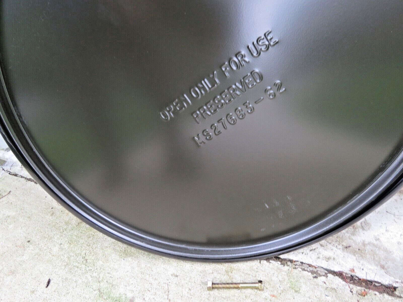 NEW-30 Gallon Green Steel Open  Top Lid, Head Drums Barrel Gasket, and Bolt