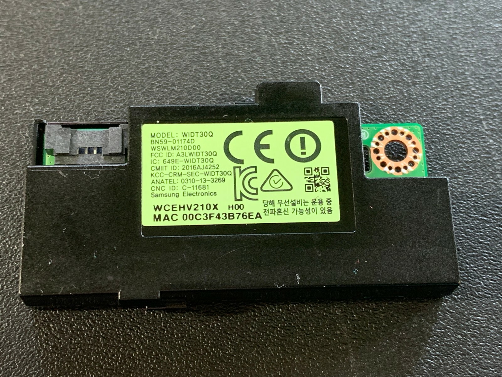 ジュン Samsung (BN59-01174D) WIFI MODULE / WIFI CHIP (A61) | eBay