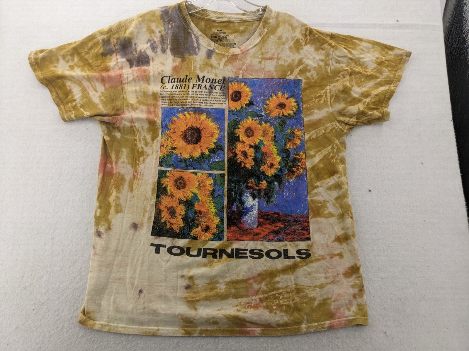 Claude Monet Shirt Mens Medium Tourneols Sunflowers Art Tie Claude Monet Shirt Mens Medium Tourneols Sunflowers Art Tie