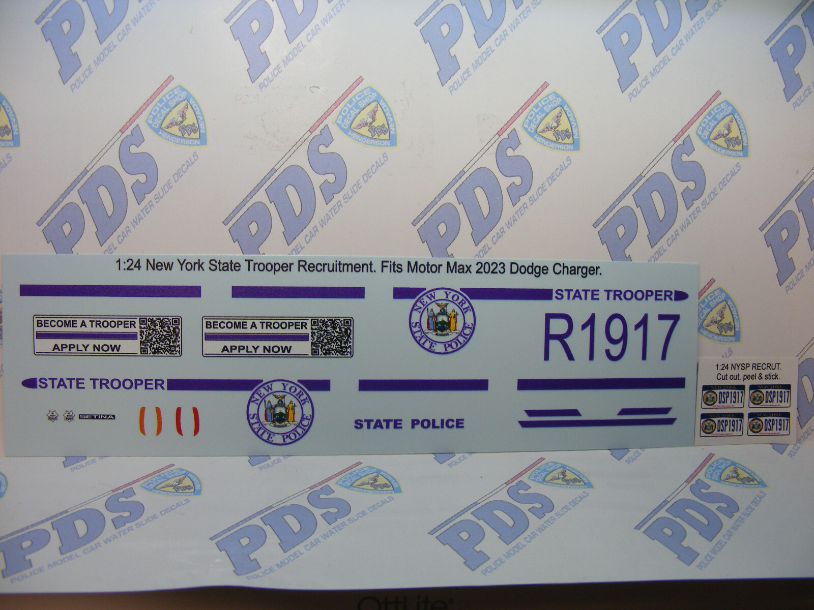 New York State Police Recruitment Markings 1/24 Decals Fits 