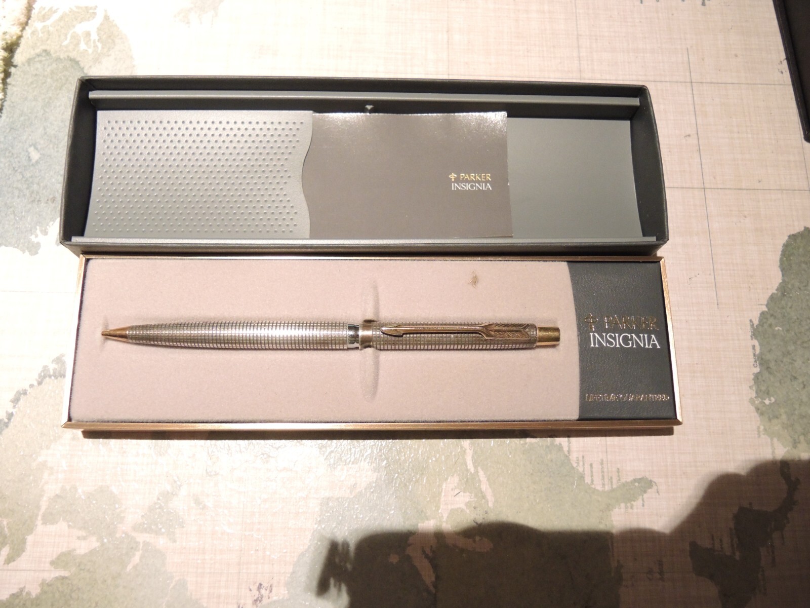 Parker Insignia Ciseler シャープペンシル　芯径0.5mm Parker Insignia Ballpoint - Cisele Sterling, Gold Trim (Mint