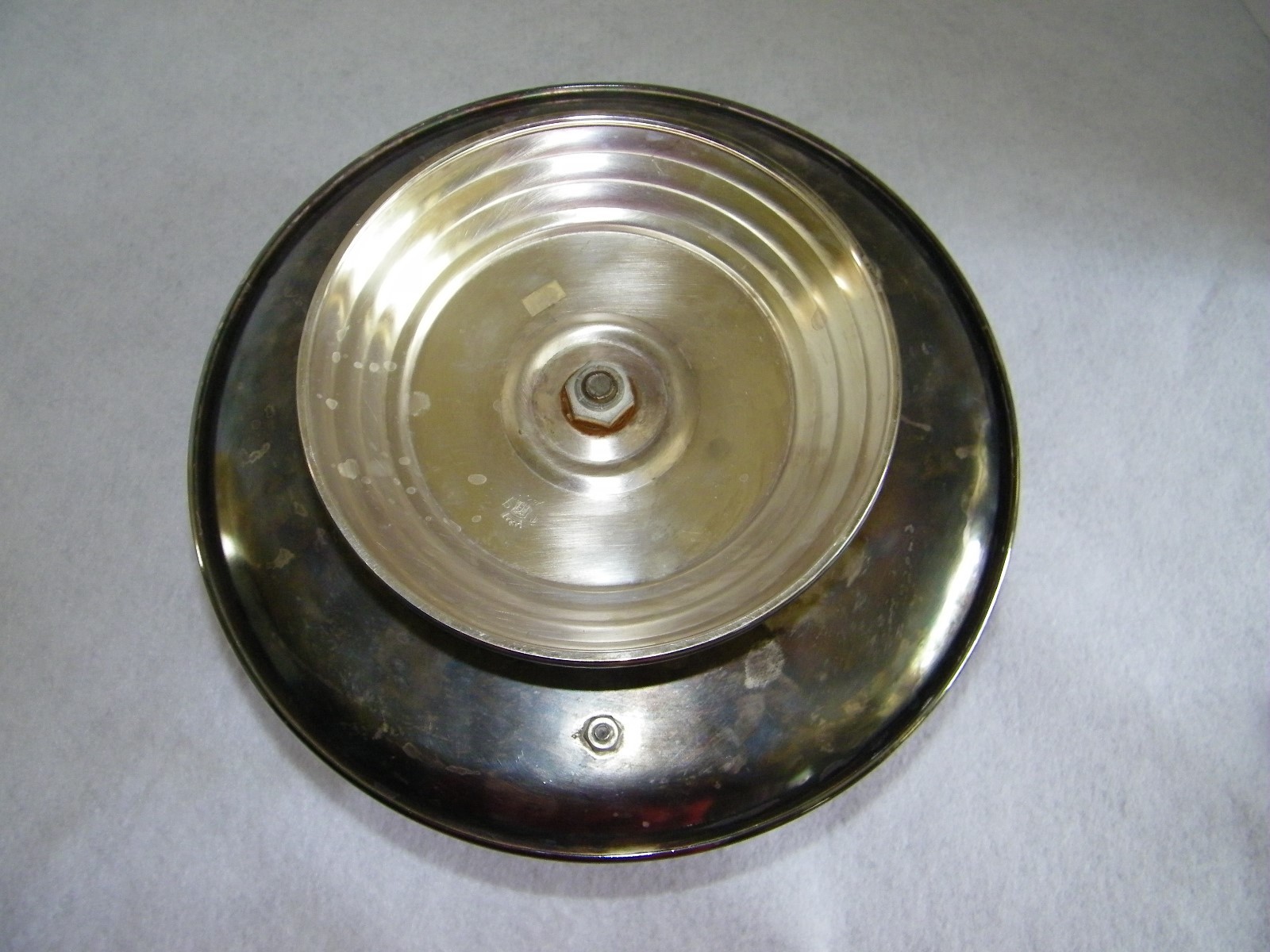 Continental Silver Co. Two Tier Revolving Serving Platters- Silverplate