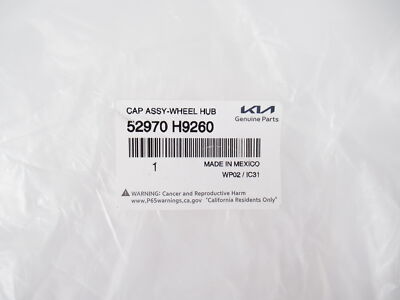 Genuine OEM Kia 52970 H9260 Wheel Cover Hub Cap (1) 2021