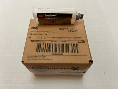 New x12 Tubes Of 3M Scotch-Weld Epoxy Adhesive DP100 Plus Clear  (Exp 7/24)