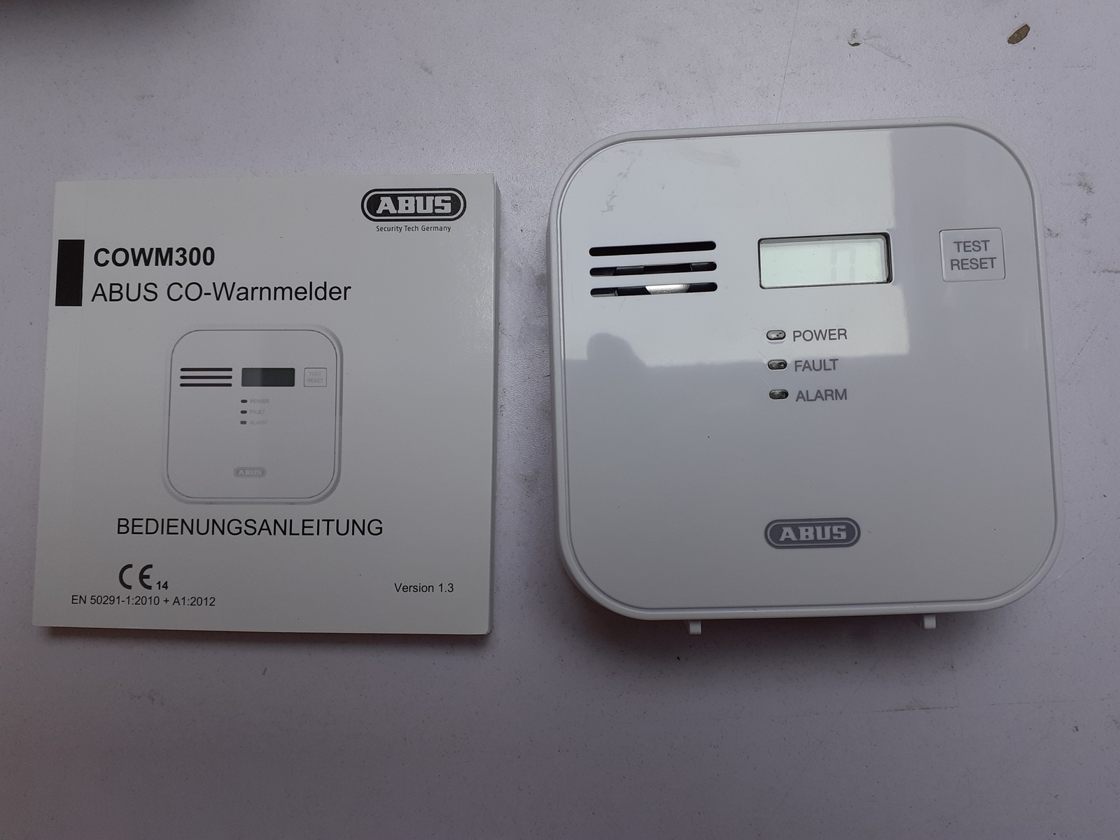 ABUS Kohlenmonoxid-Warnmelder COWM300 CO-Melder LCD-Display, V12378