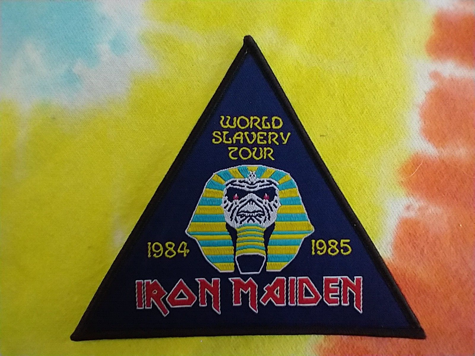 Iron Maiden World Slavery Tour 1984 - 1985 4.25 Inch Cloth