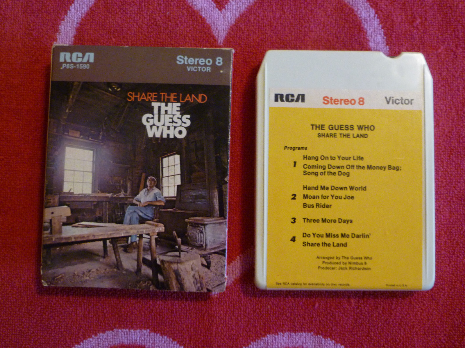 GUESS WHO Share The Land 8-TRACK RCA Victor 1970 w/ SLIP