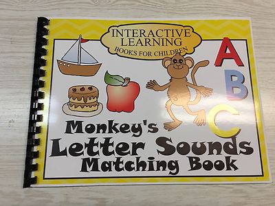 Interactive Learning Books for Children - Letter Sounds w/ 26 Laminated Cards