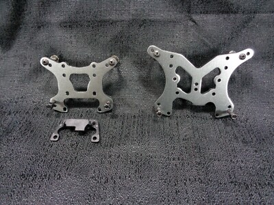 New Losi Tenacity TT DB Pro Silver Aluminum Front and Rear Shock Tower Set