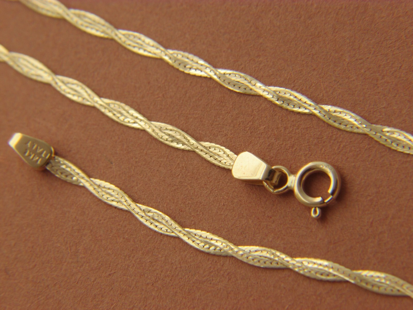 [STONE HENgE] 韓国☆14K Gold☆Braid Necklace 14K Gold Braided Necklace Solid 14kt gold Necklace 16