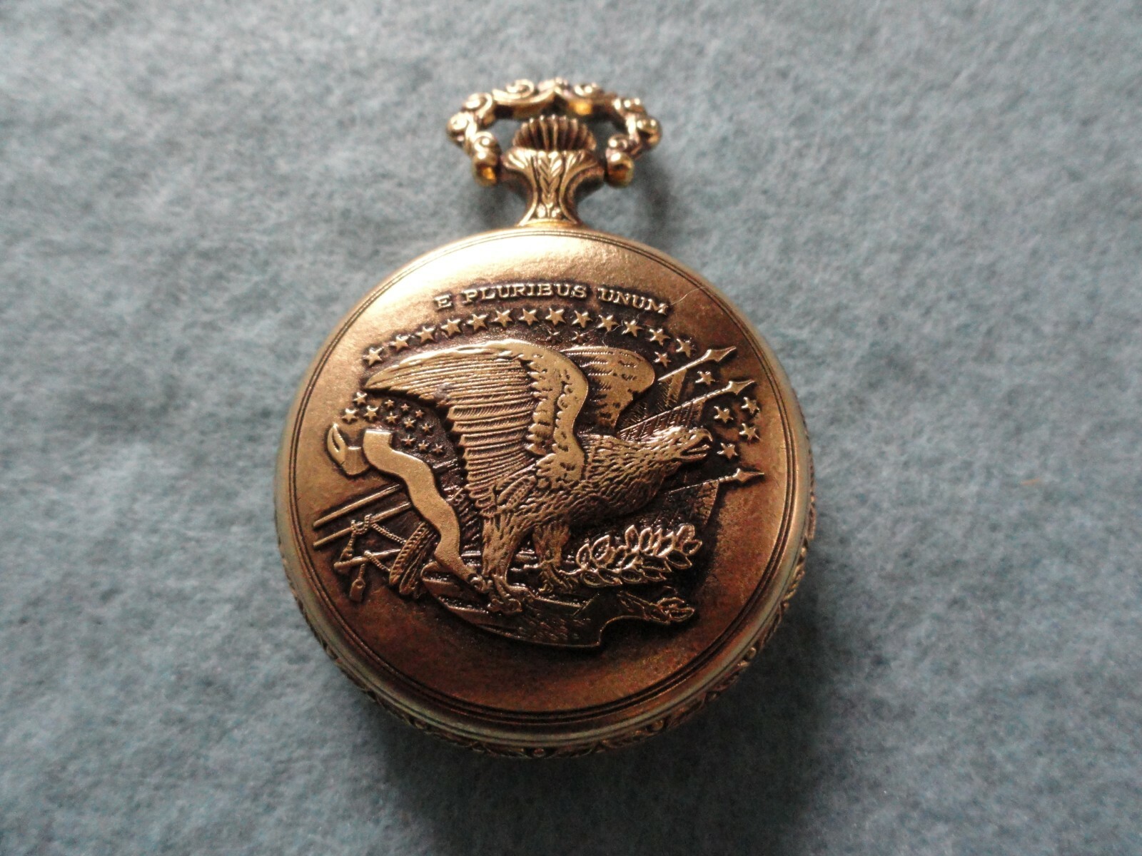 Vintage Swiss Made 17 Jewels Spirit of 76 Mechanical Wind Up Pocket Watch