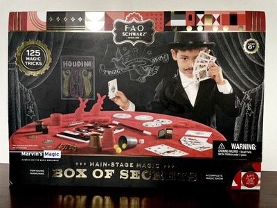 MARVIN S MAGIC  STAGE MAGIC TRICKS SET KIT BOX OF SECRETS FAO SCHWARZ BRAND NEW